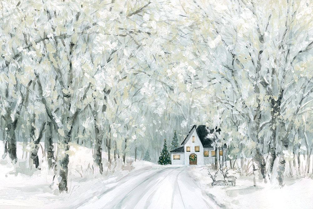 Christmas Lane art print by Carol Robinson for $57.95 CAD