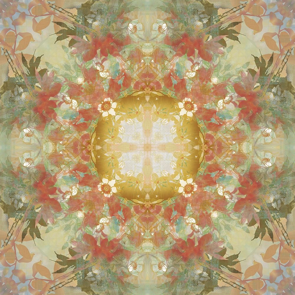 Kaleidoscope Floral Gold art print by Nan for $57.95 CAD