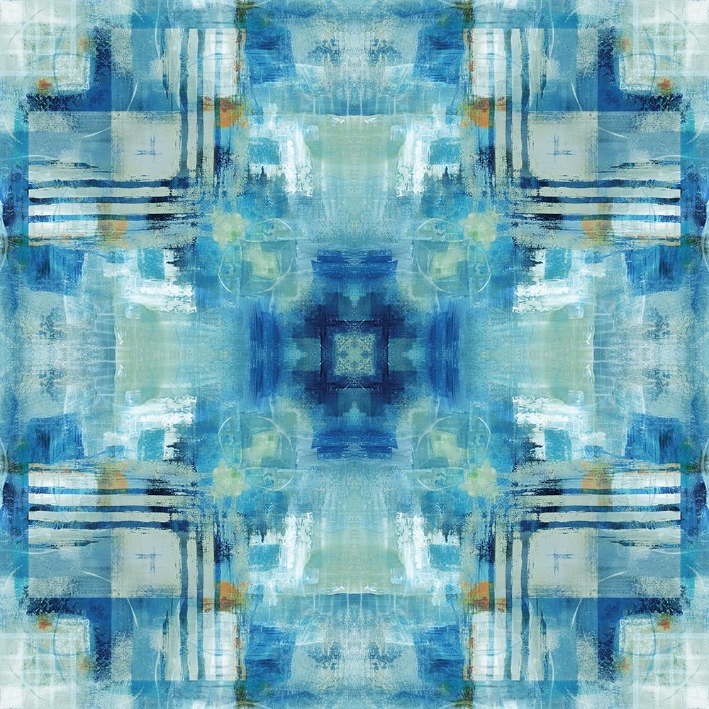 Kaleidoscope Blue Tie Dye art print by Nan for $57.95 CAD