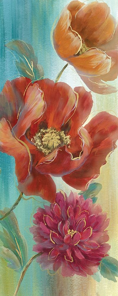 Poppy Panel Red I art print by Nan for $57.95 CAD