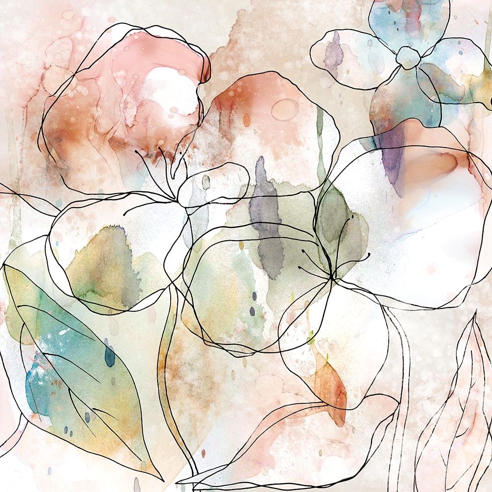 Floral Flow I art print by Carol Robinson for $57.95 CAD