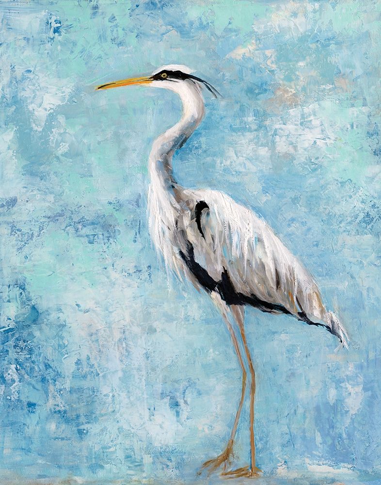 Hazy Morning Heron art print by Sally Swatland for $57.95 CAD