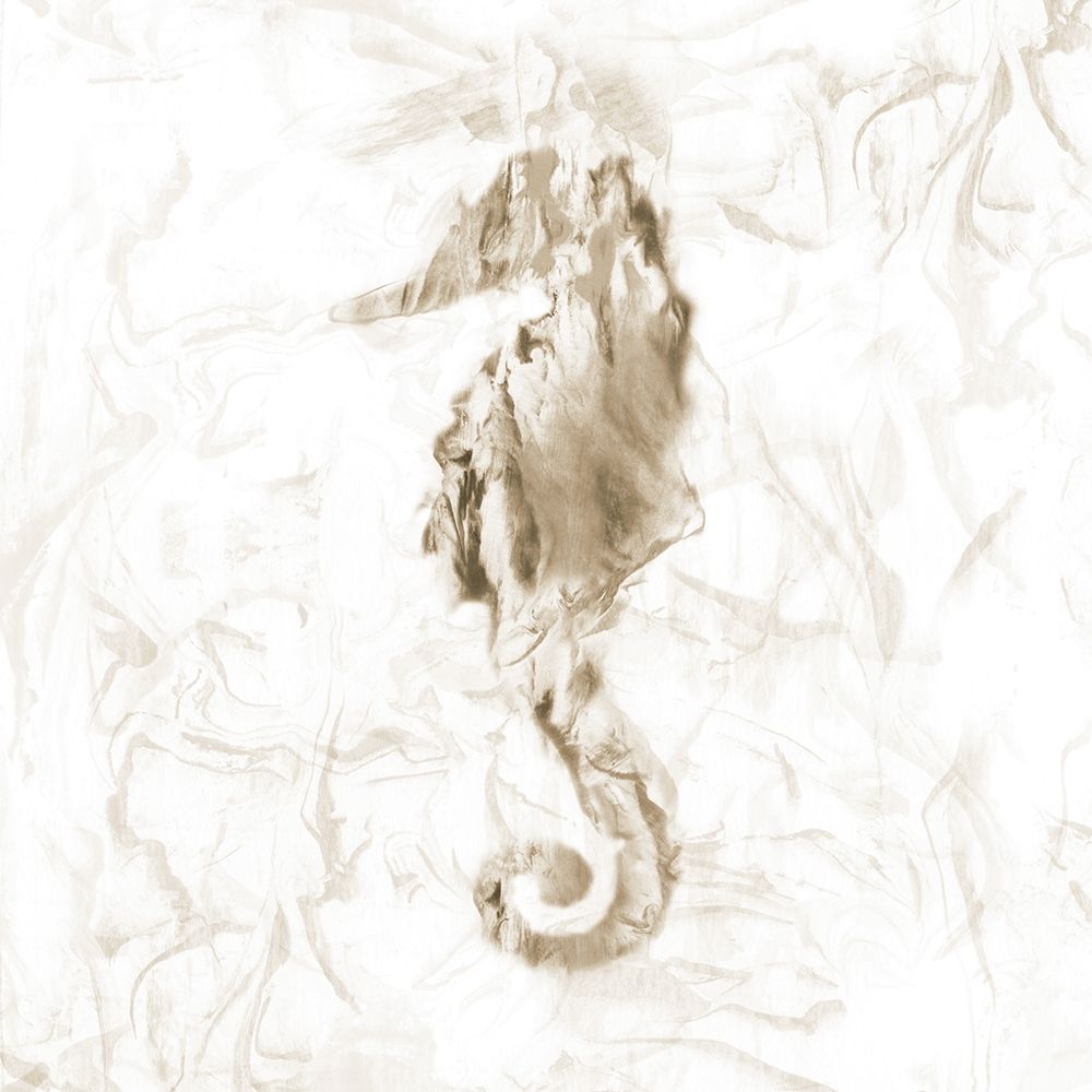 Soft Marble Seahorse art print by Nan for $57.95 CAD