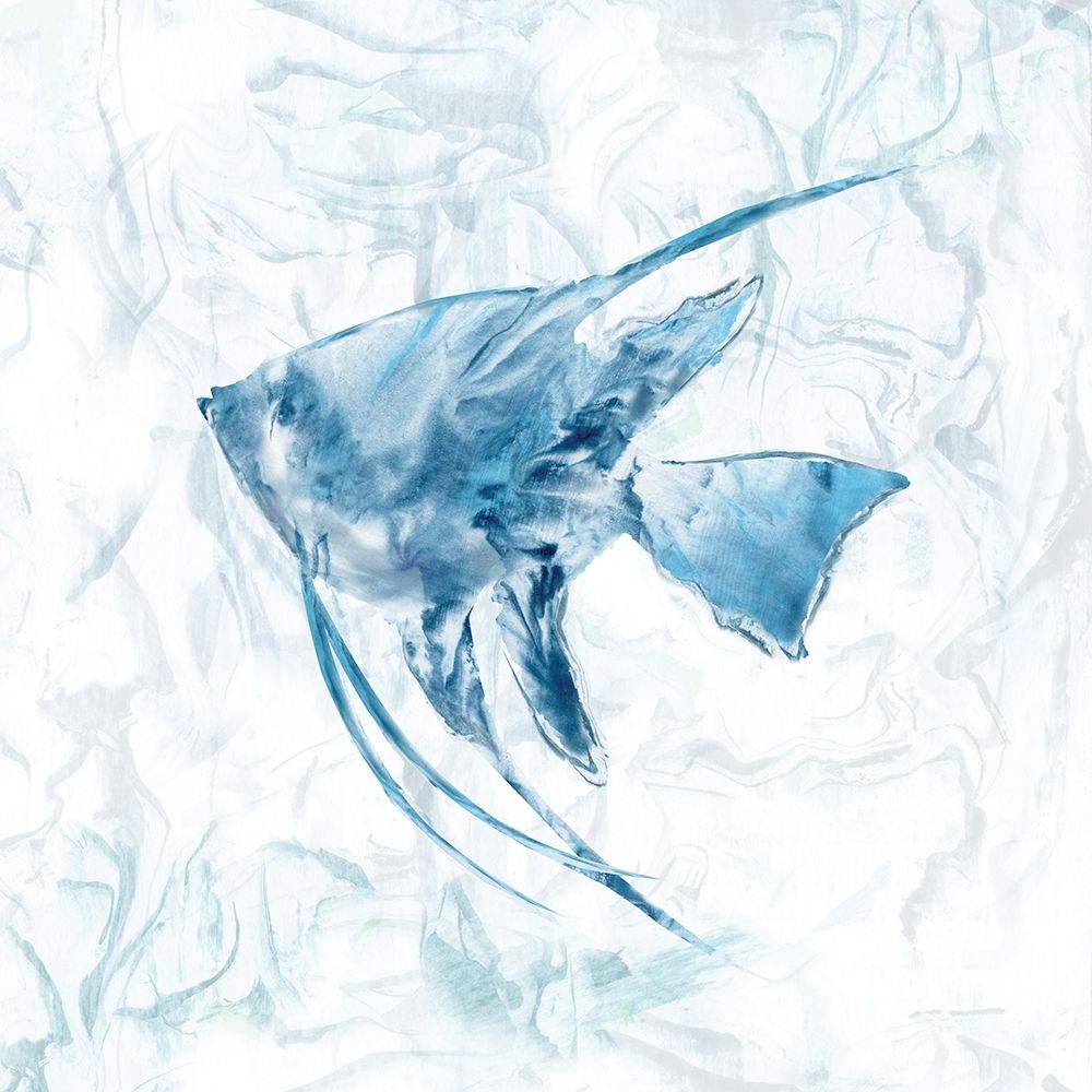 Blue Marble Tropical Fish art print by Nan for $57.95 CAD