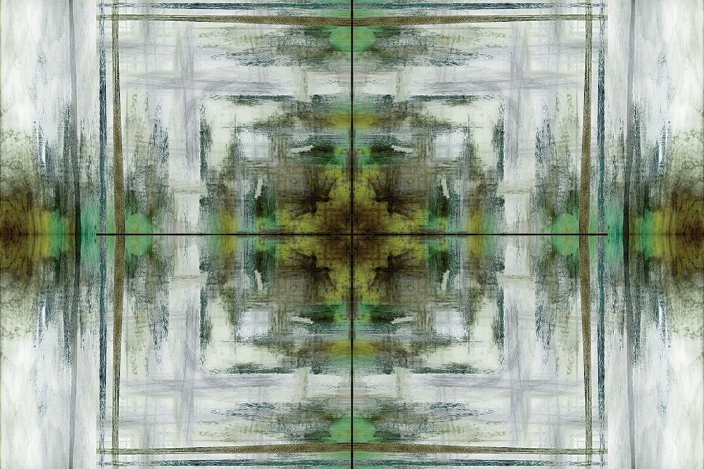 Green Grey Kaleidoscope art print by Nan for $57.95 CAD