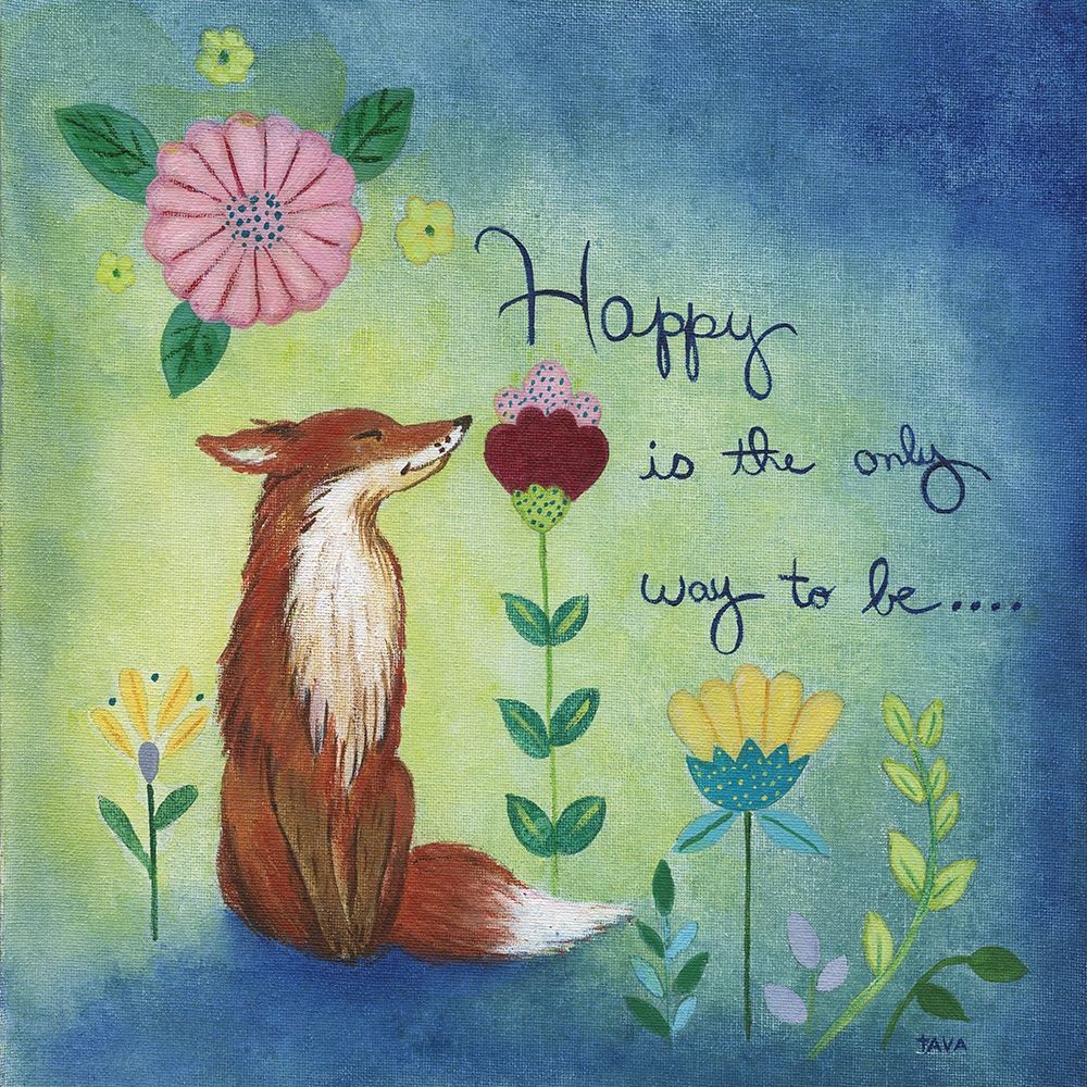 Happy Fox art print by Tava Studios for $57.95 CAD