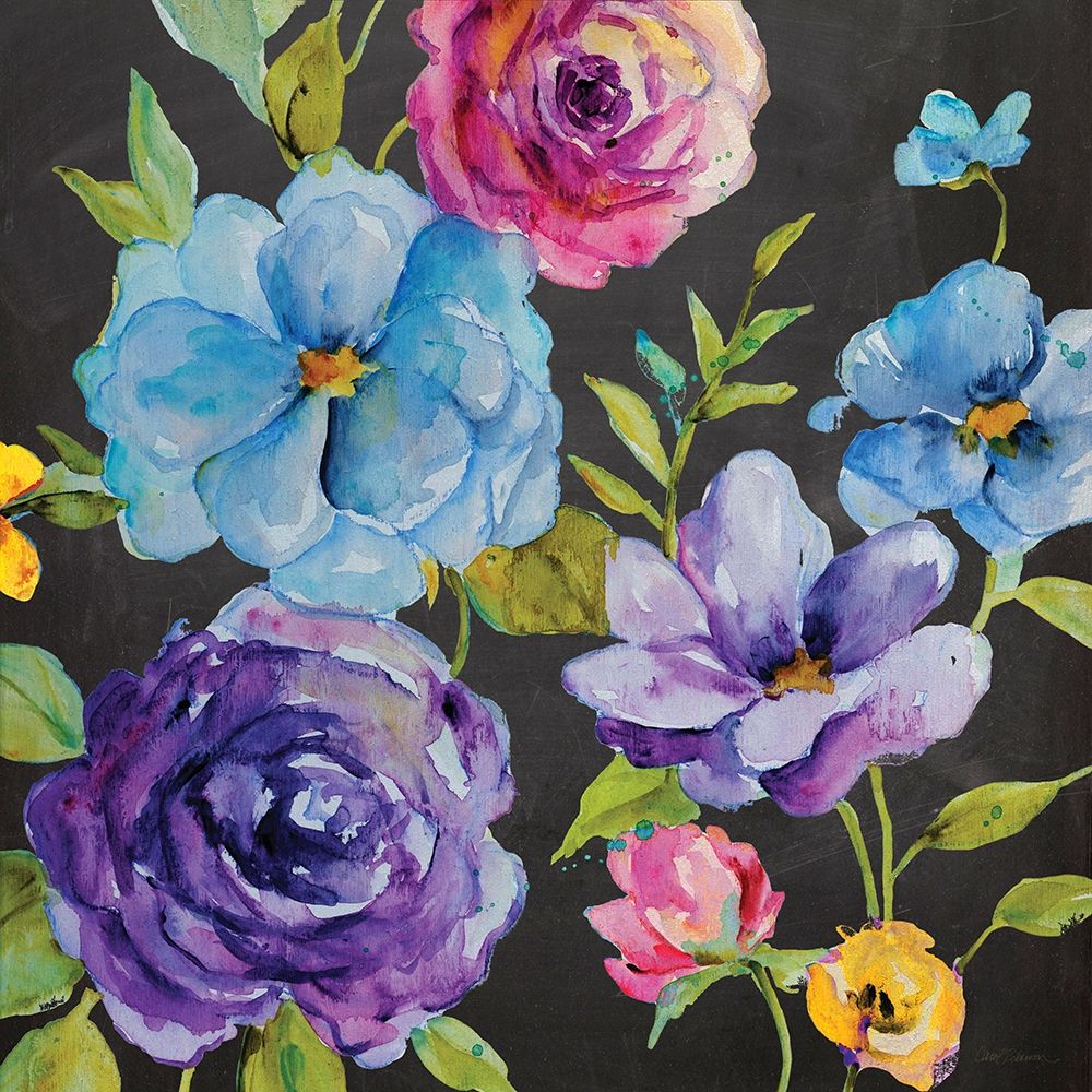 Chalk Flower Medley I art print by Carol Robinson for $57.95 CAD