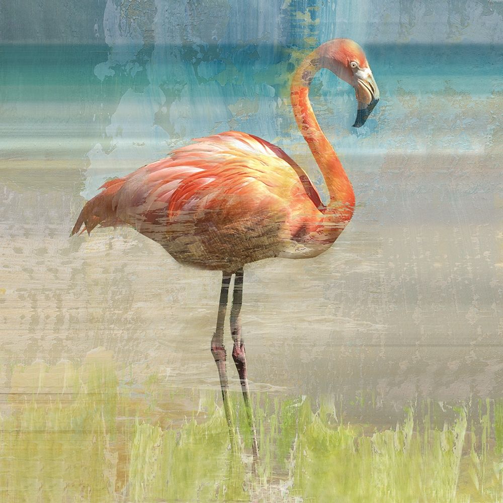 Flamingo Fancy I art print by Nan for $57.95 CAD