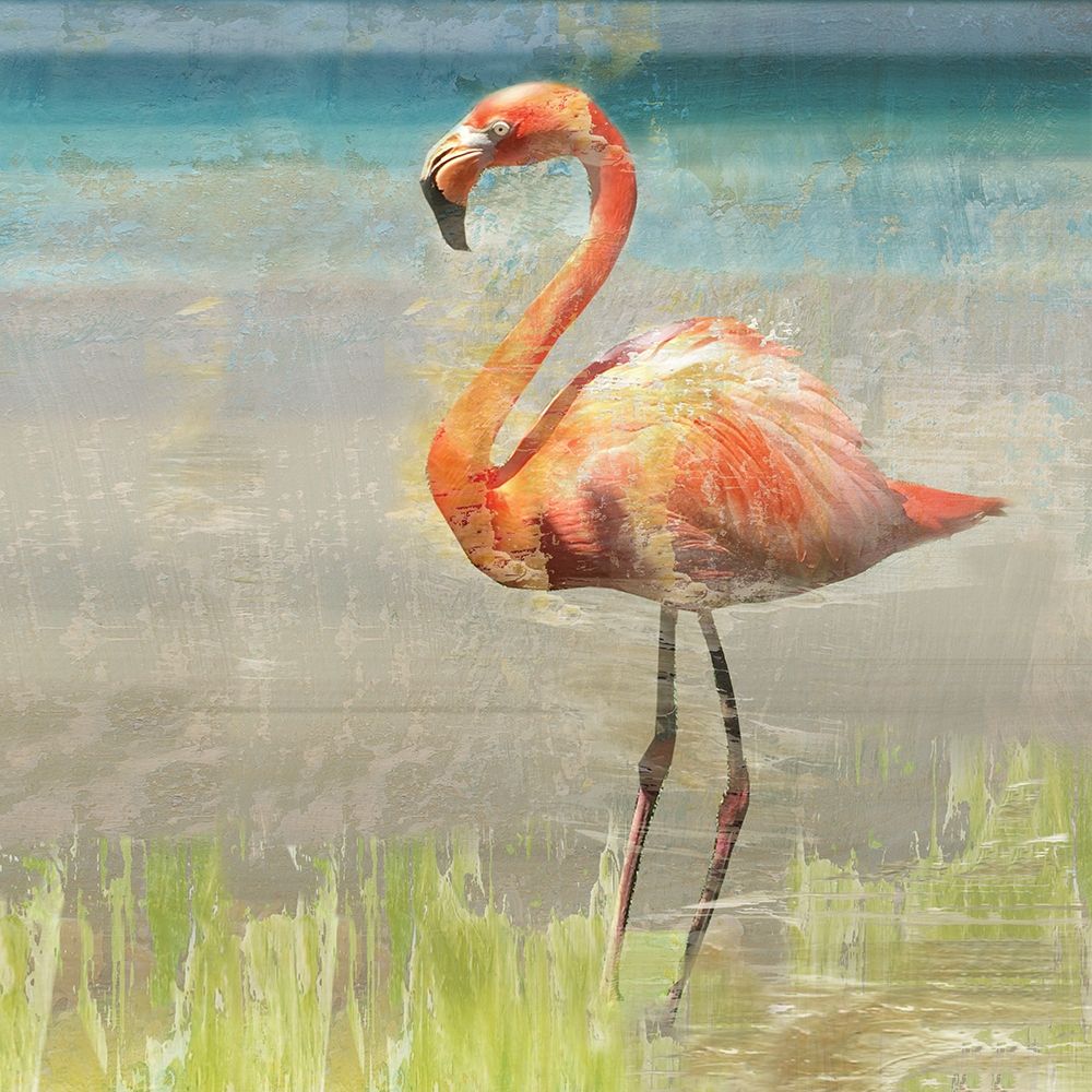 Flamingo Fancy II art print by Nan for $57.95 CAD