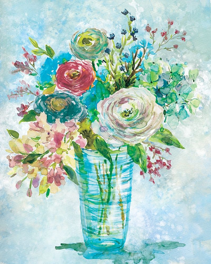 Blue Bouquet I art print by Carol Robinson for $57.95 CAD