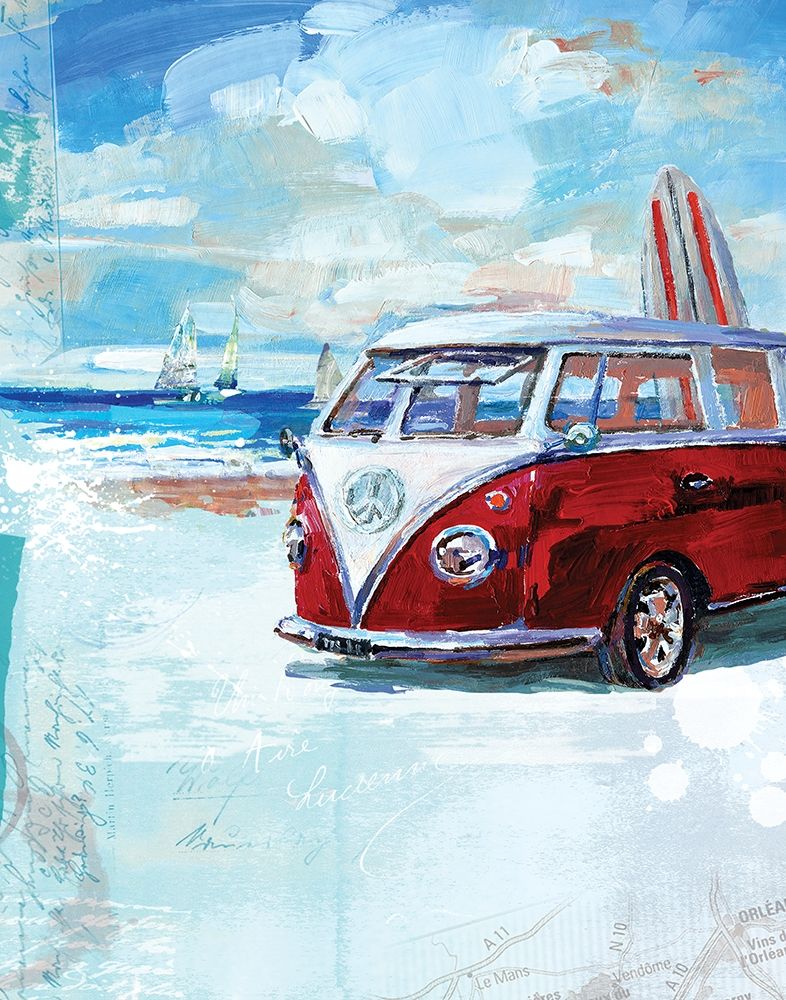 Red Camper Van art print by Harrison Ripley for $57.95 CAD