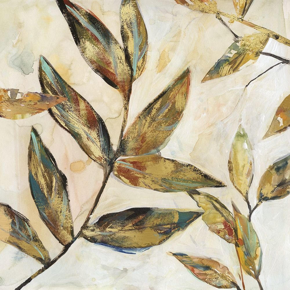 Gilded Leaves I art print by Carol Robinson for $57.95 CAD