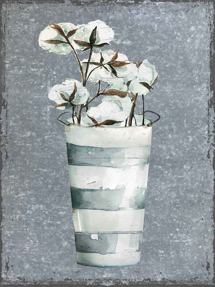 Cotton on Galvanized Metal art print by Carol Robinson for $57.95 CAD