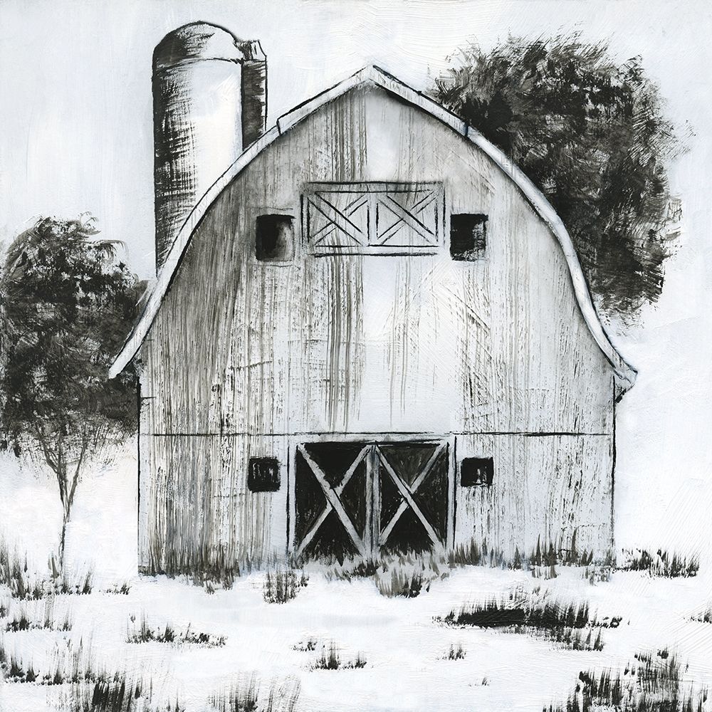 Black and White Barn I art print by Nan for $57.95 CAD