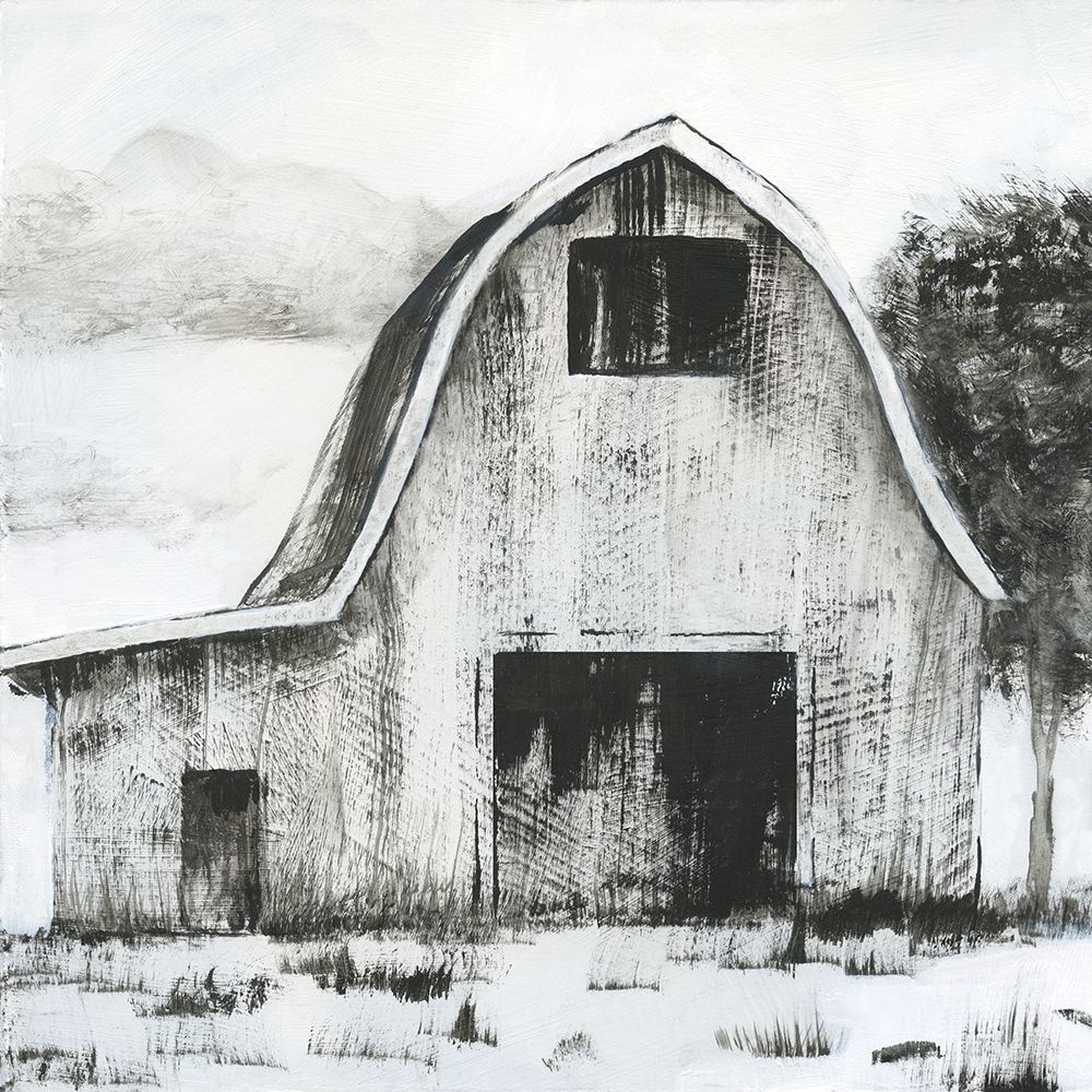 Black and White Barn II art print by Nan for $57.95 CAD