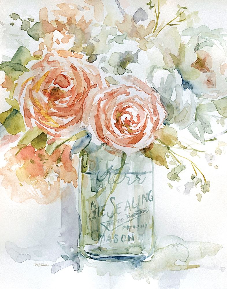 Cabbage Roses II art print by Carol Robinson for $57.95 CAD