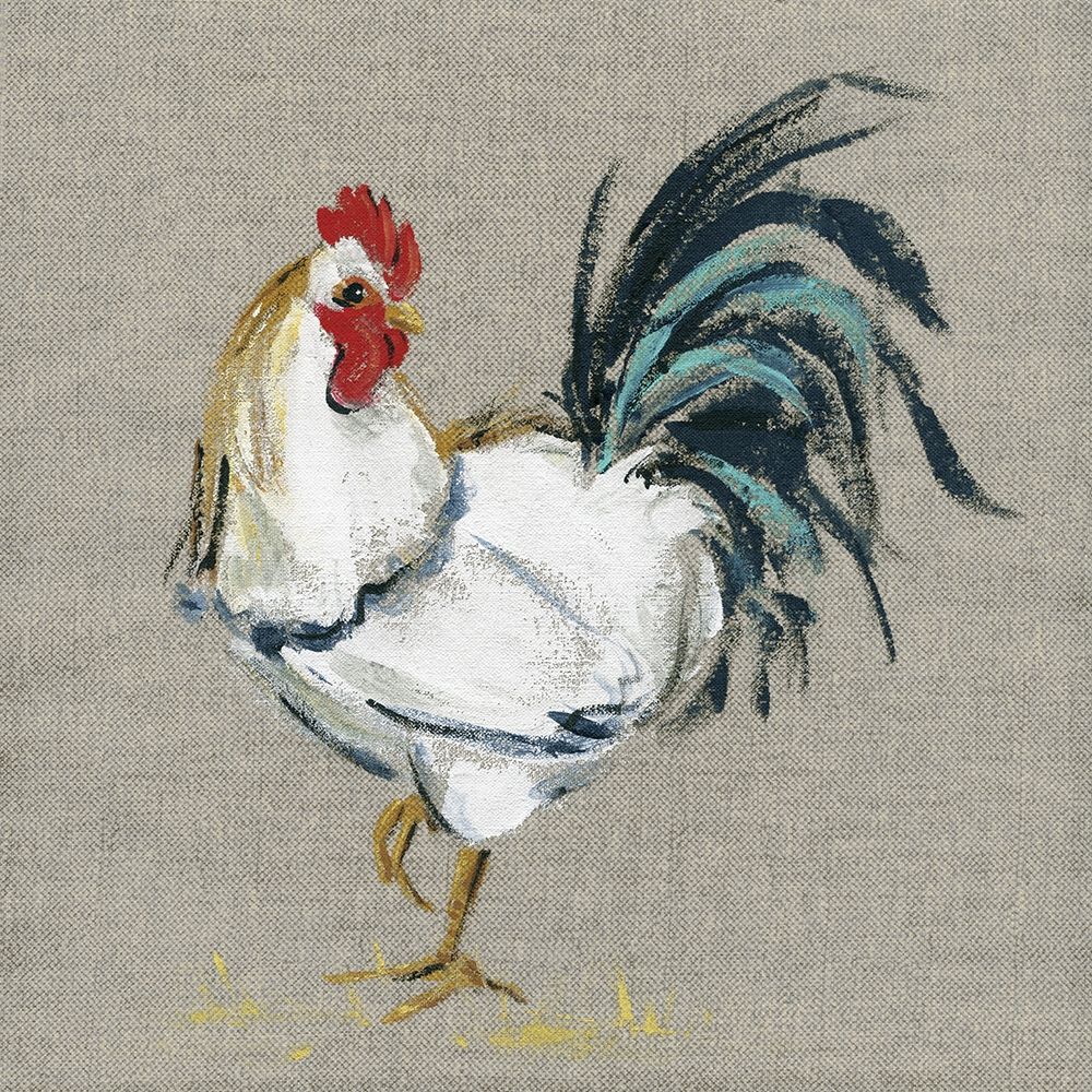 Linen Rooster II art print by Carol Robinson for $57.95 CAD