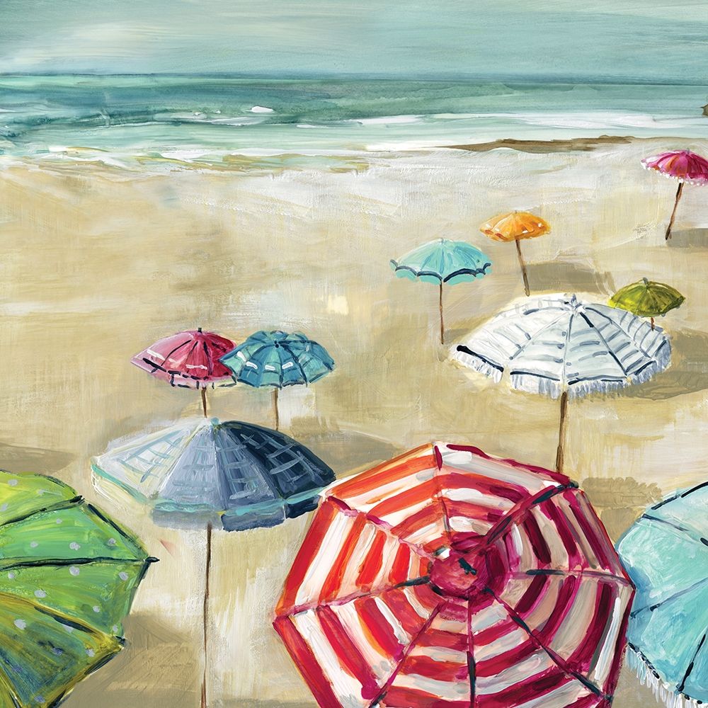 Umbrella Beach II art print by Carol Robinson for $57.95 CAD
