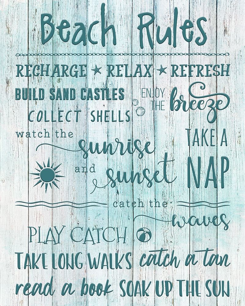Beach Rules art print by Natalie Carpentieri for $57.95 CAD