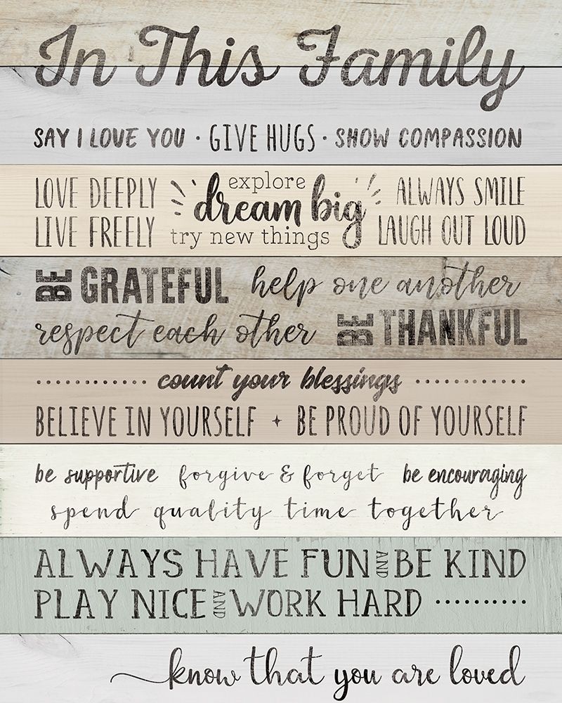 In This Family art print by CAD DESIGNS for $57.95 CAD