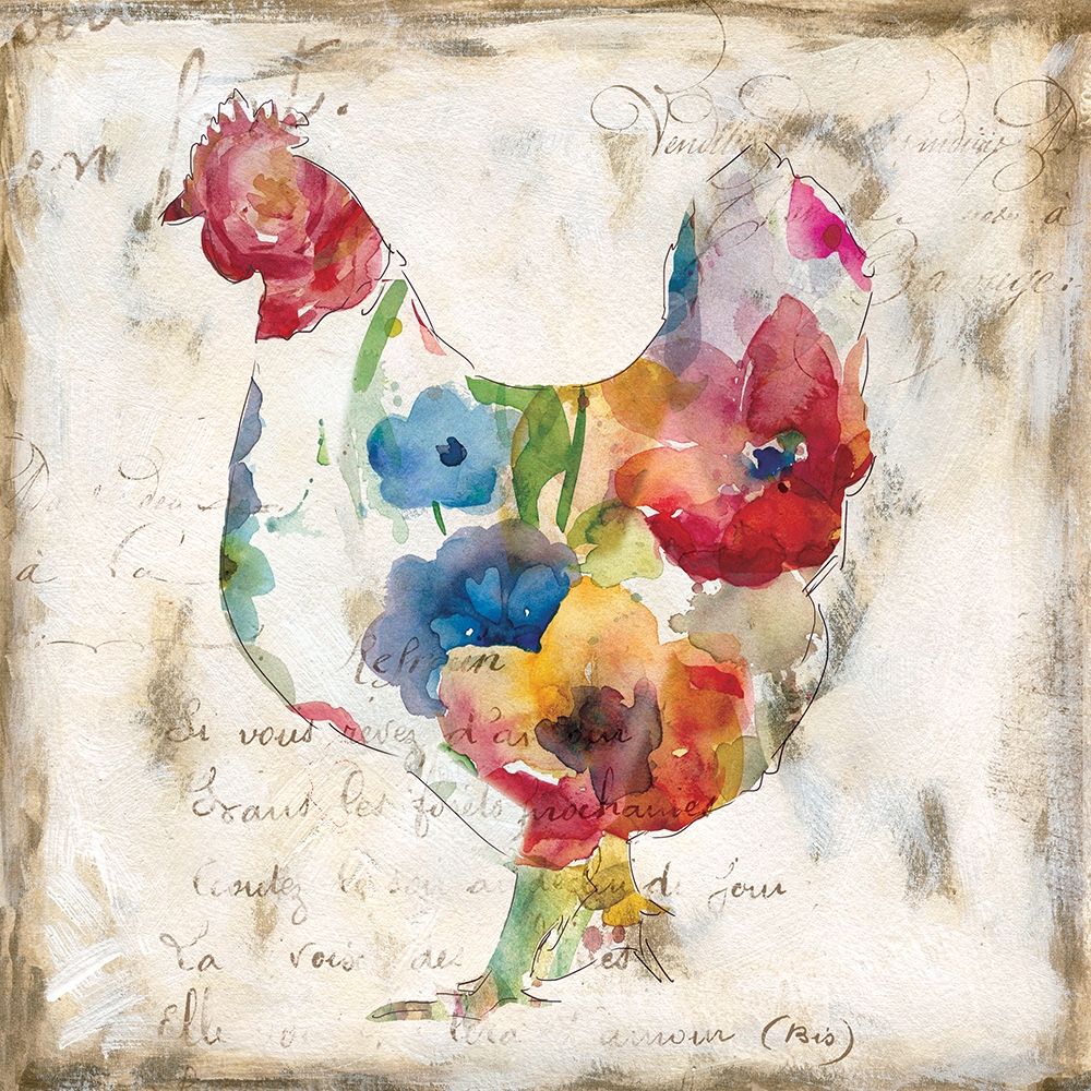 Flowered Hen art print by Carol Robinson for $57.95 CAD