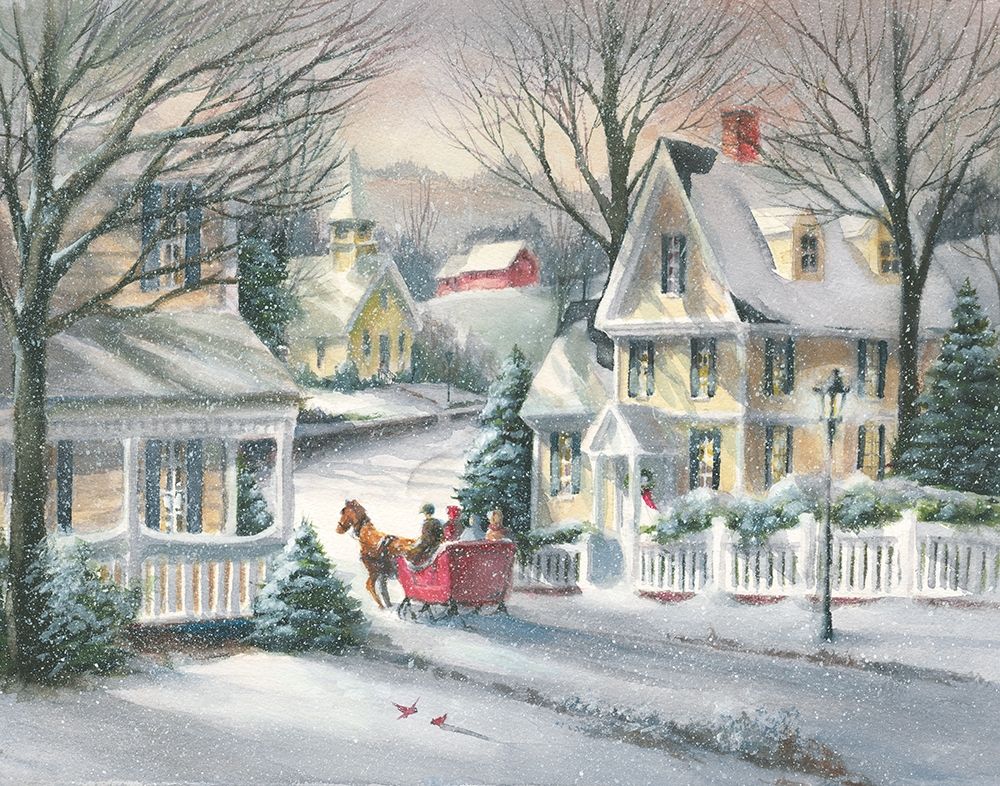 Village Sleigh art print by George Bjorkland for $57.95 CAD