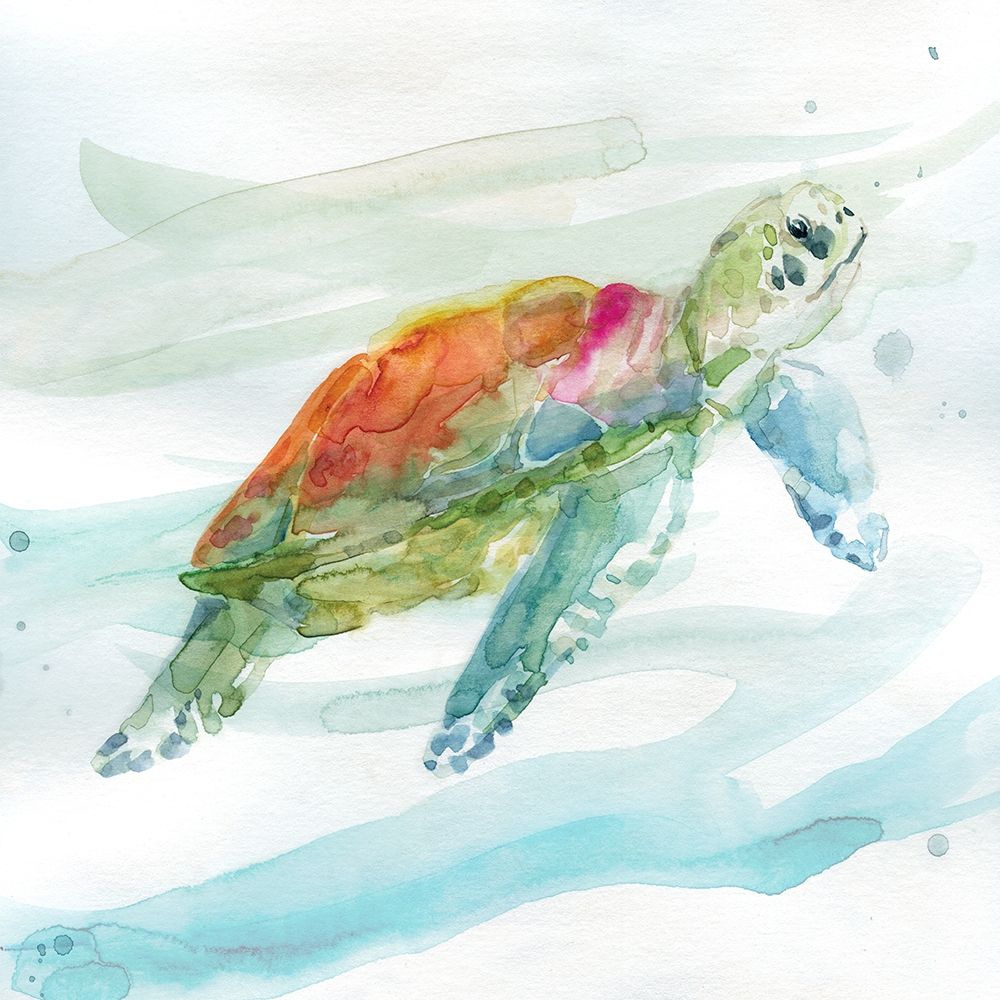 Turtle Tropics I art print by Carol Robinson for $57.95 CAD