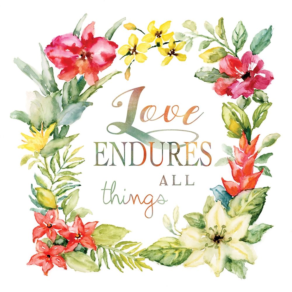 Tropic Love Wreath art print by Nan for $57.95 CAD