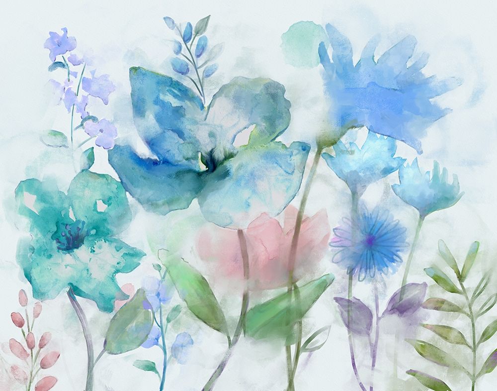 Mingled Blues art print by Nan for $57.95 CAD