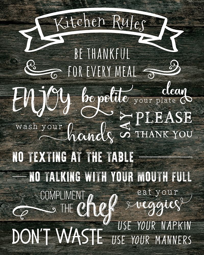 Kitchen Rules art print by CAD DESIGNS for $57.95 CAD