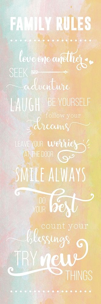 Family Rules art print by CAD DESIGNS for $57.95 CAD