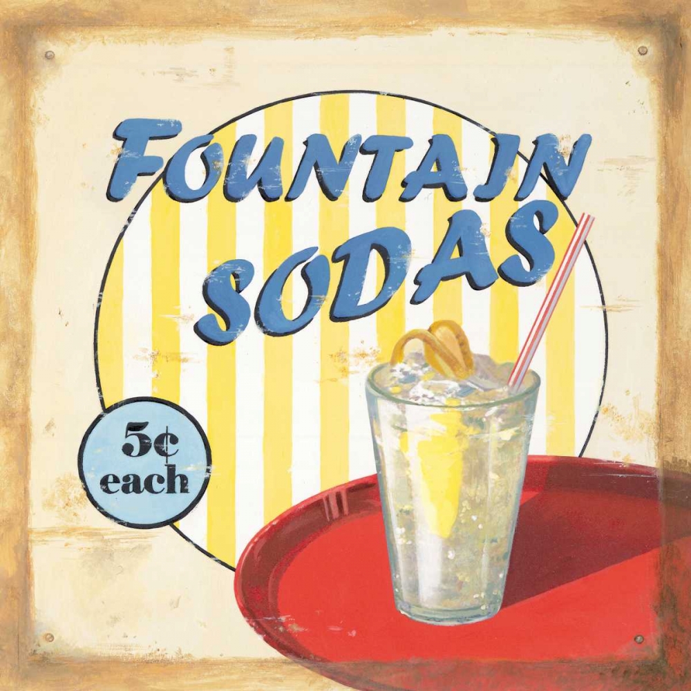 Fountain Sodas art print by Lisa Alderson for $57.95 CAD
