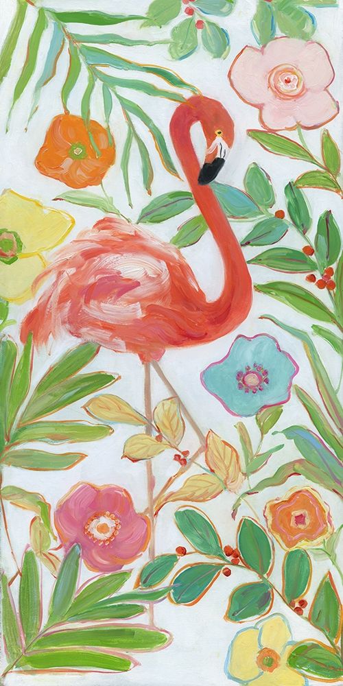 Flamingo Party I art print by Sally Swatland for $57.95 CAD