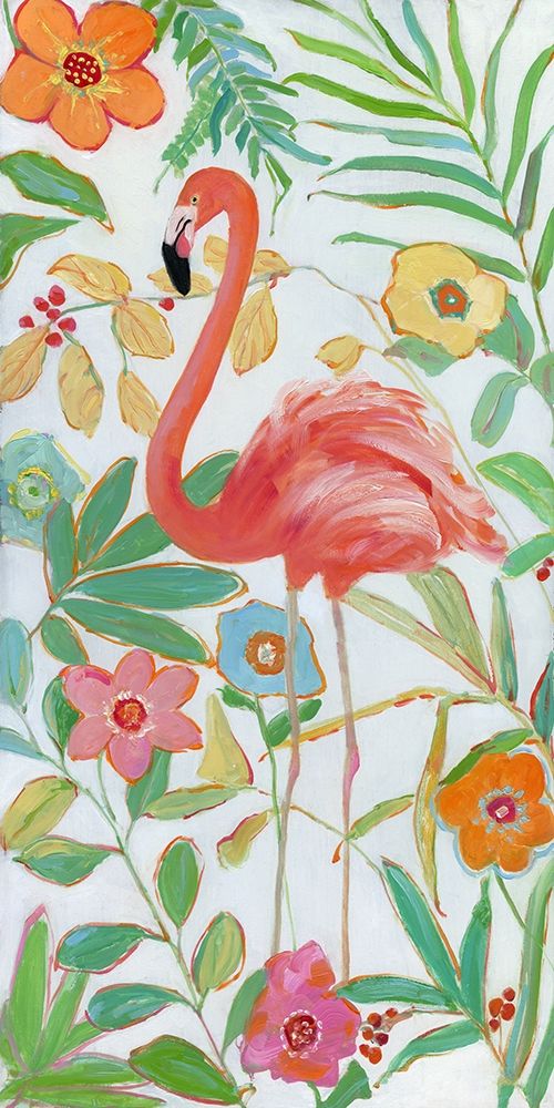 Flamingo Party II art print by Sally Swatland for $57.95 CAD