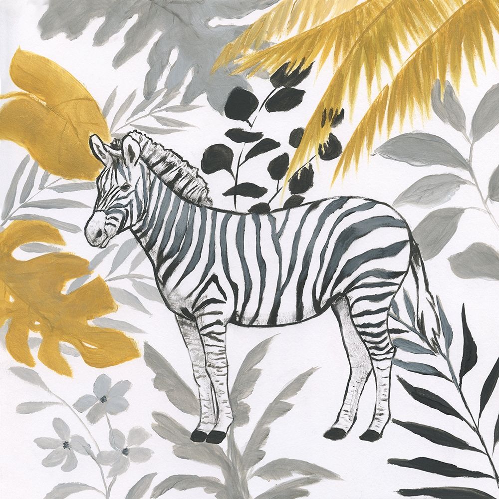 Jungle Zebra art print by Nan for $57.95 CAD