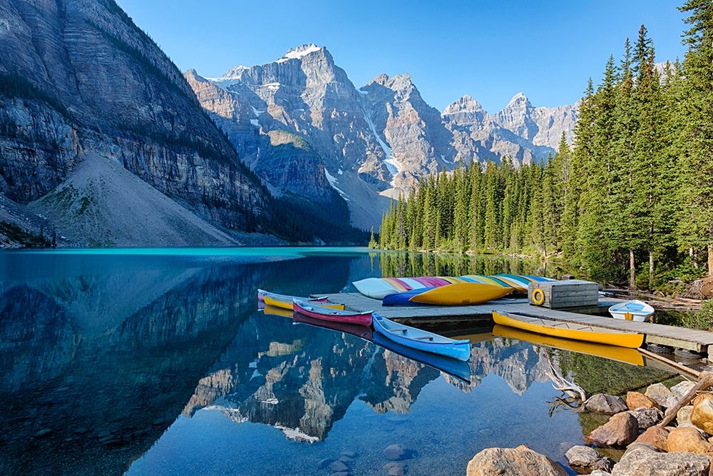 Banff Canoe Dock art print by Danita Delimont for $57.95 CAD