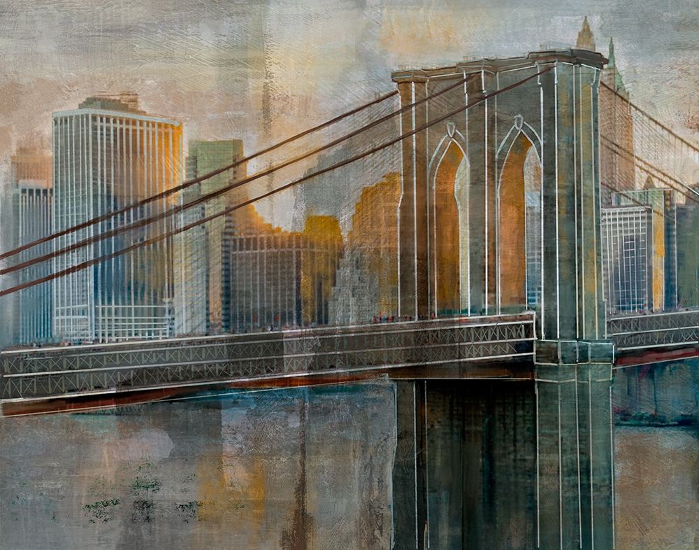 Brooklyn Bridge art print by Nan for $57.95 CAD