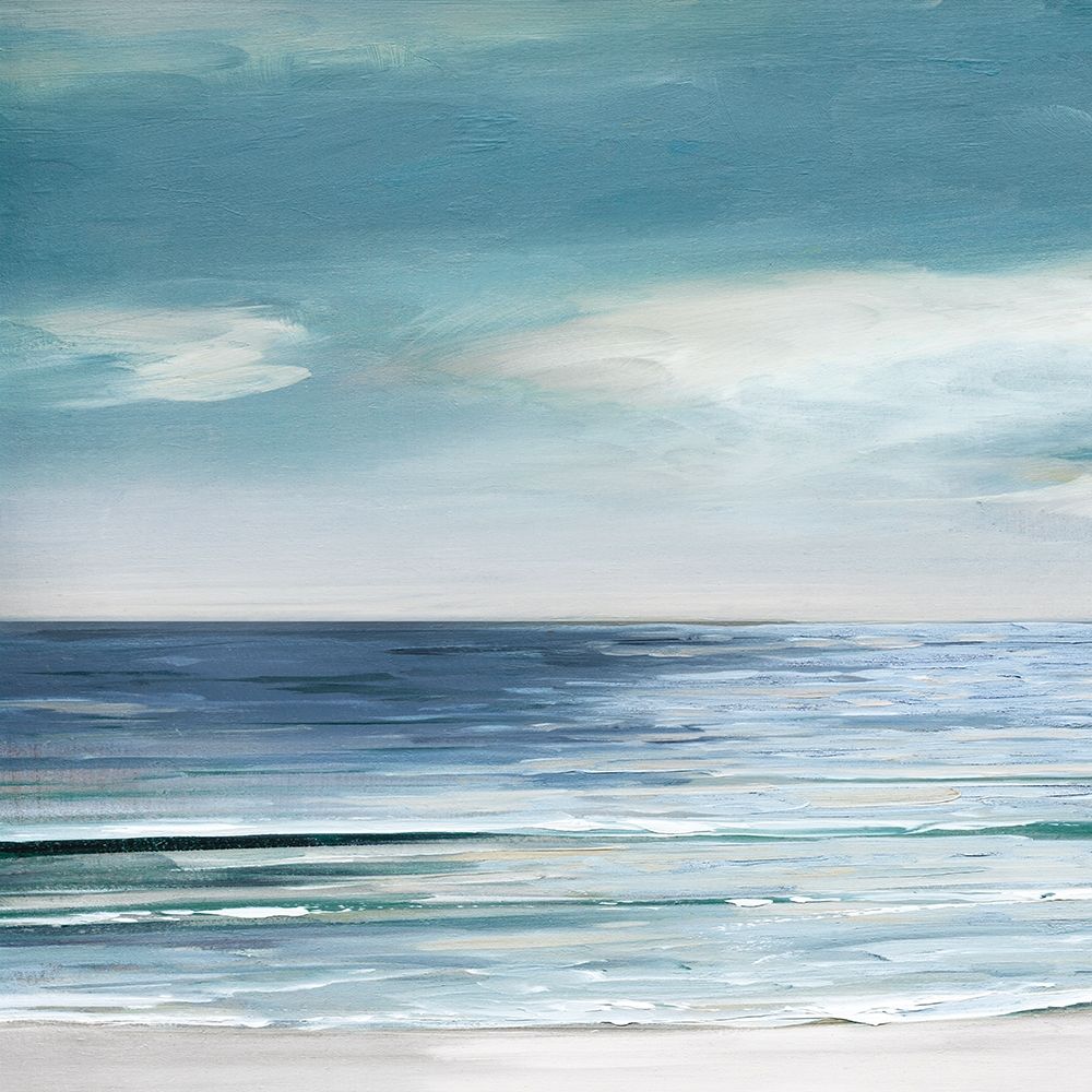 Blue Silver Shore - Detail I art print by Sally Swatland for $57.95 CAD