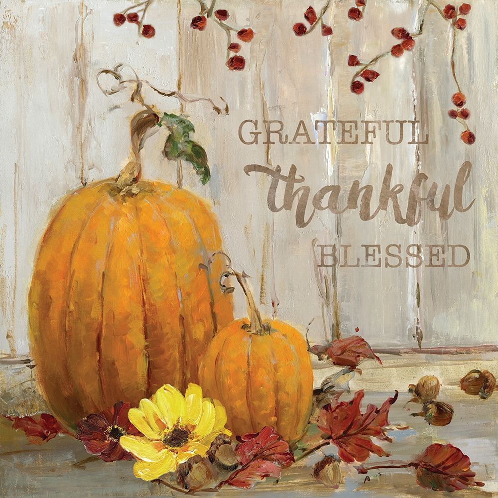 Pumpkin Patch Grateful art print by Sally Swatland for $57.95 CAD