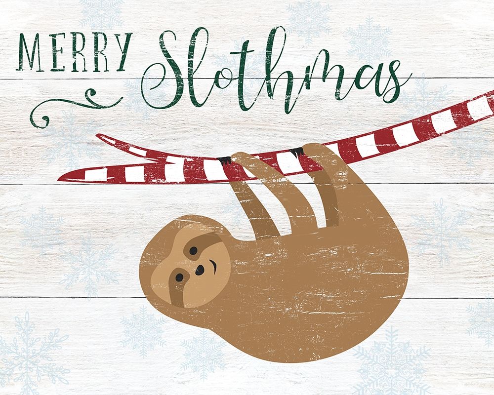 Merry Slothmas art print by CAD Designs for $57.95 CAD