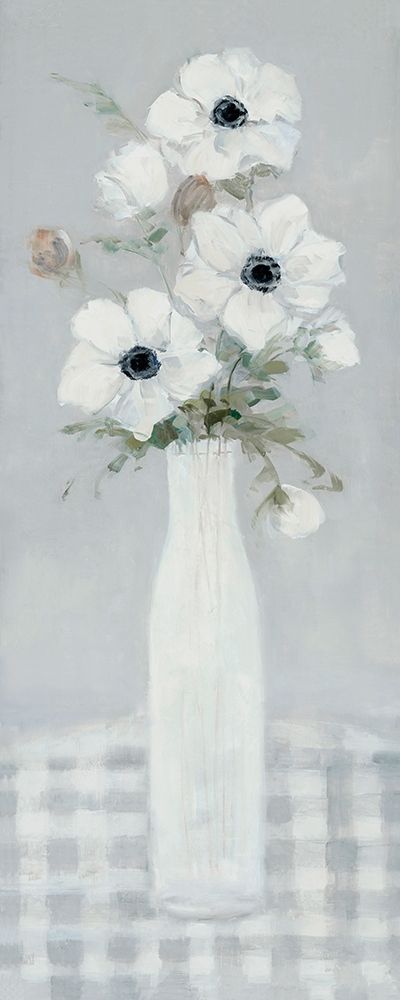 Gingham Anemone II art print by Sally Swatland for $57.95 CAD
