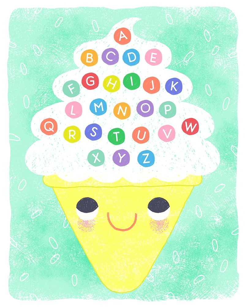 Ice Cream Alphabet art print by Lizzy Doyle for $57.95 CAD