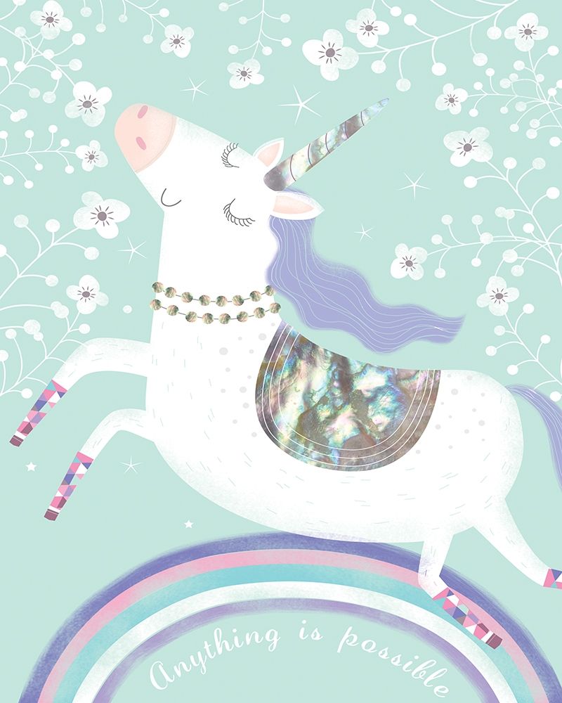 Rainbow Unicorn art print by Sophie Hanton for $57.95 CAD