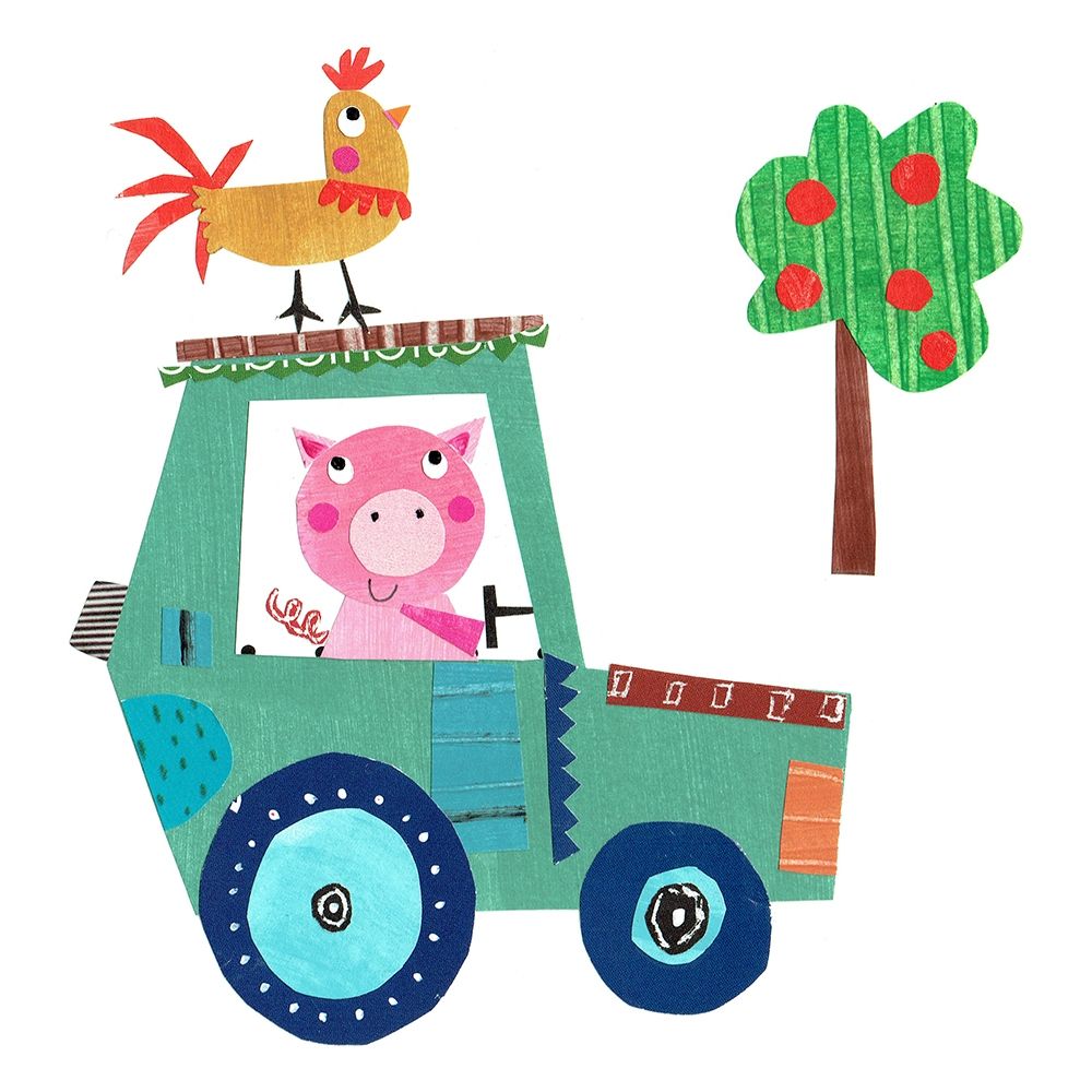Cute Farm Pig art print by Kate and Elizabeth Pope for $57.95 CAD
