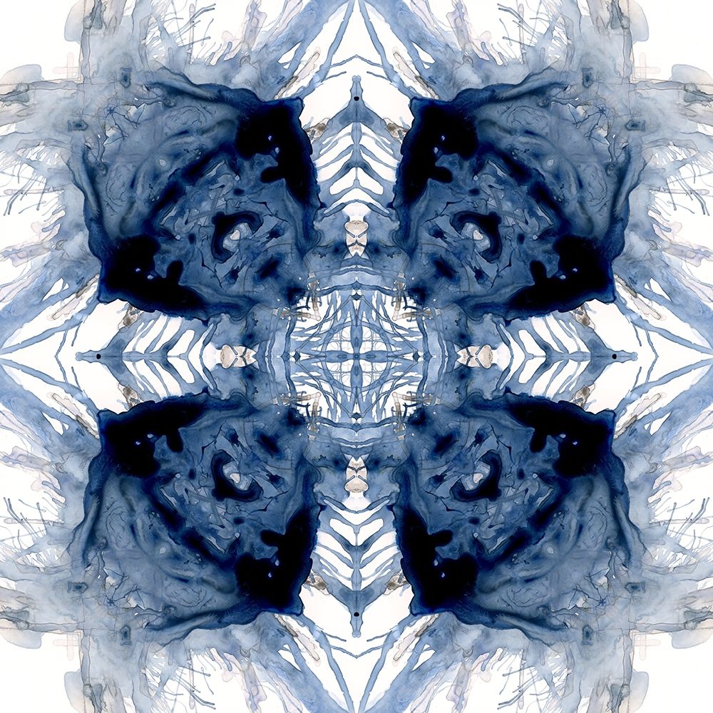 Indigo Kaleidoscope IV art print by Nan for $57.95 CAD