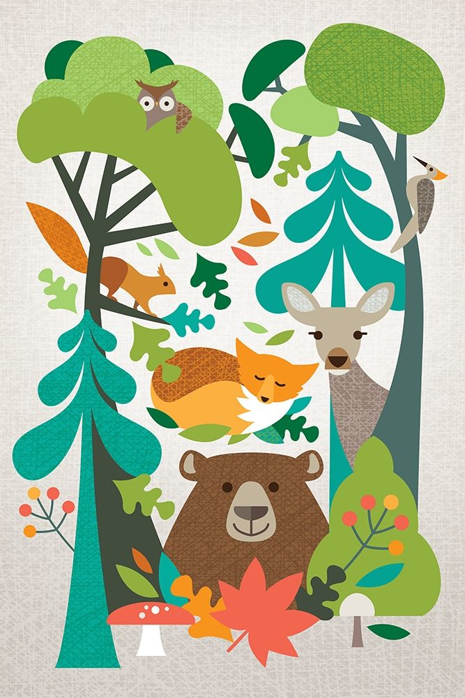 Woodland Friends art print by Amanda Shufflebotham for $57.95 CAD