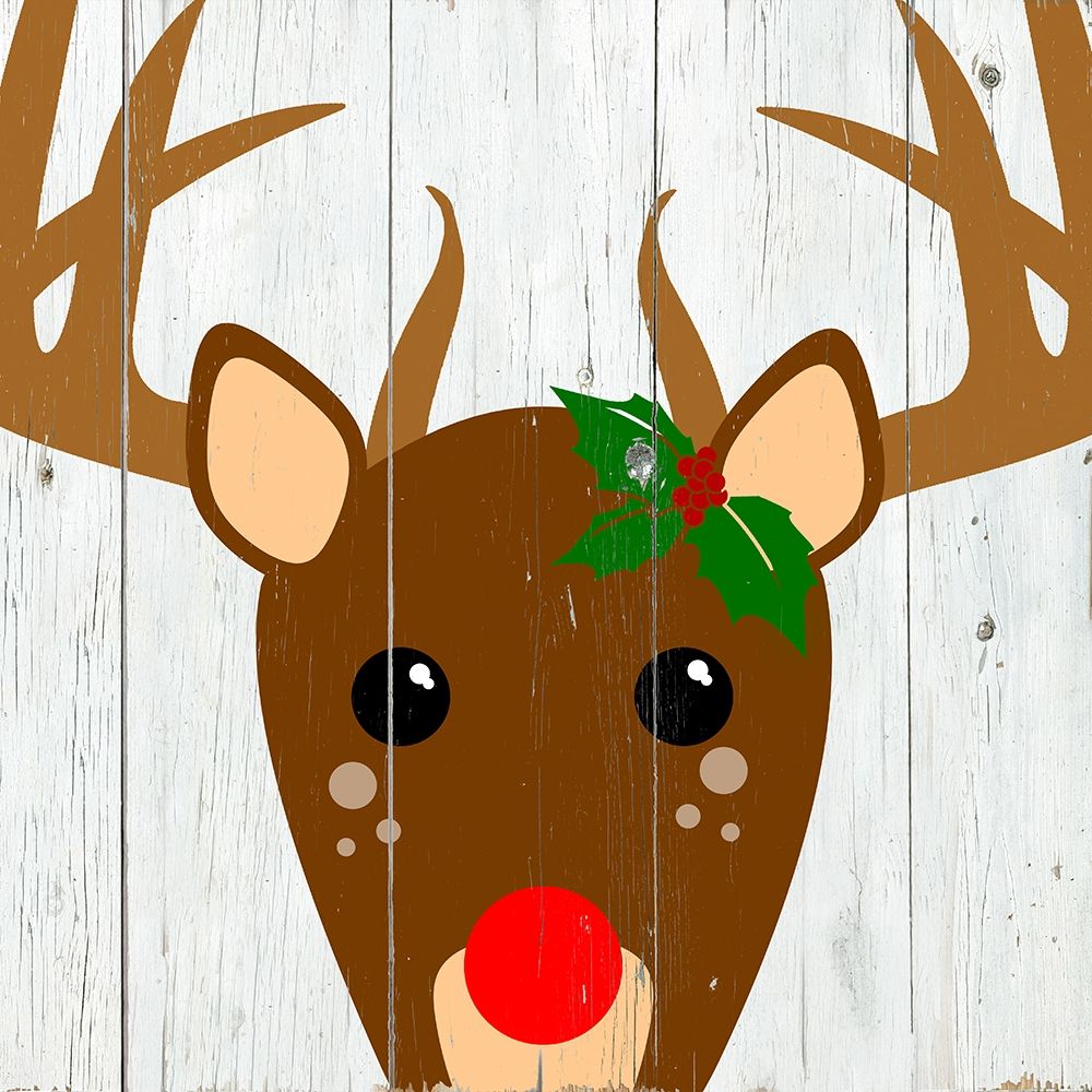 Holly Reindeer art print by Daniela Santiago for $57.95 CAD