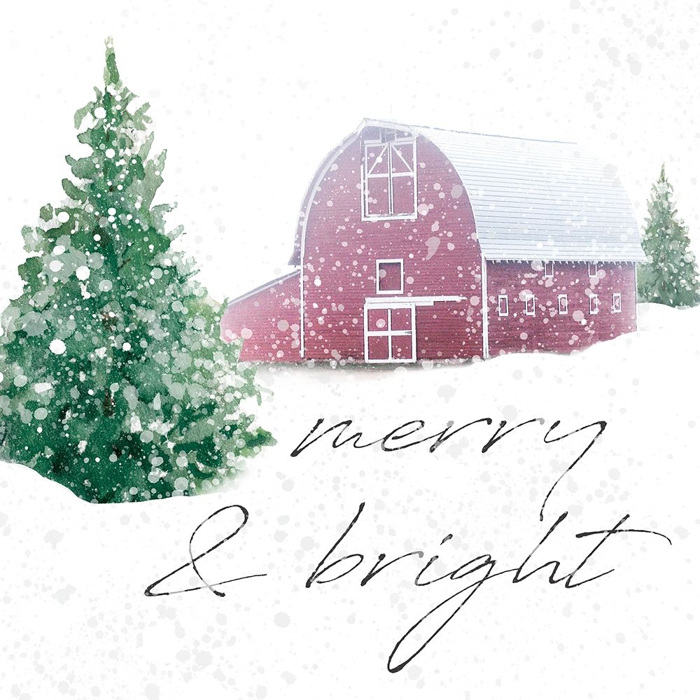 Farmhouse Christmas art print by Carol Robinson for $57.95 CAD
