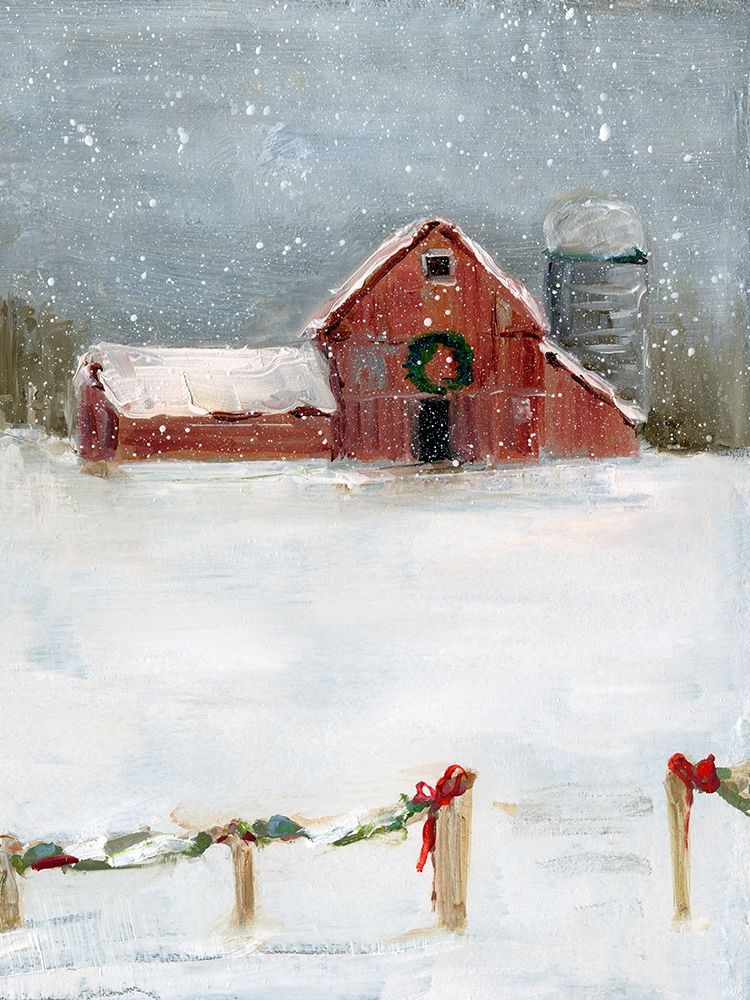 Christmas on the Farm II art print by Sally Swatland for $57.95 CAD