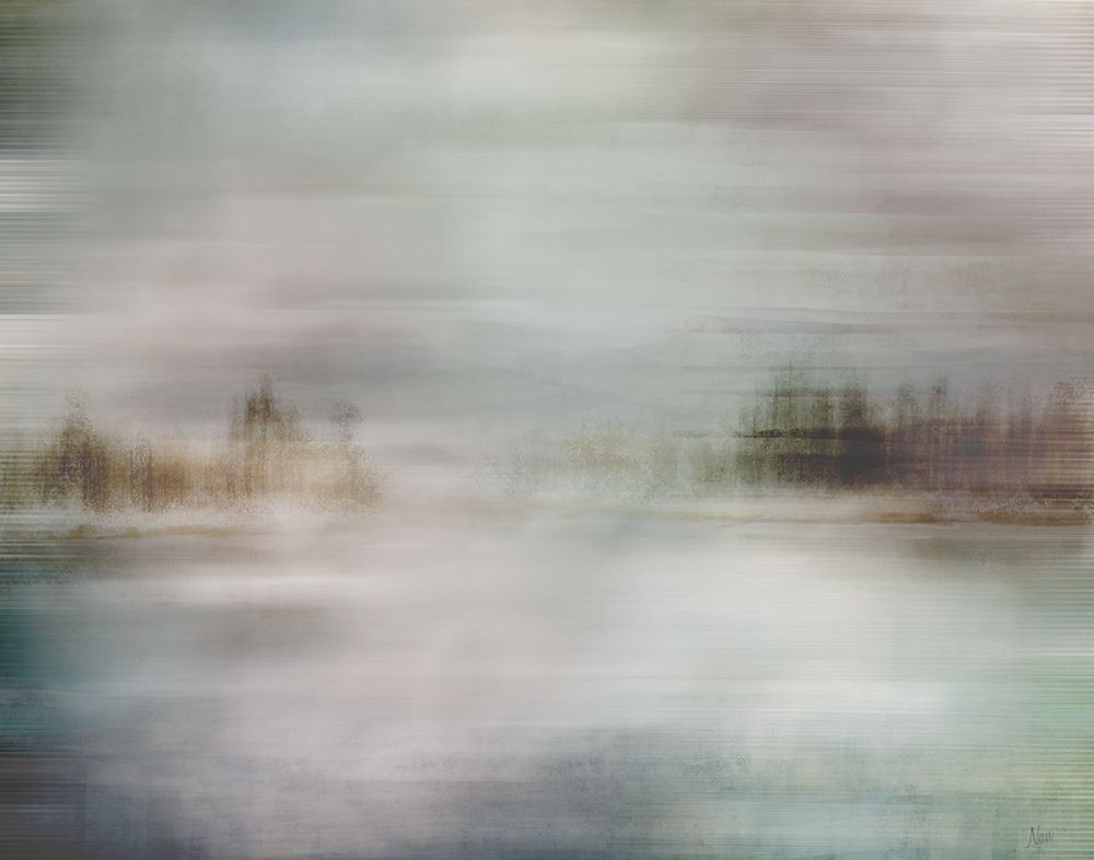 Misty Lake art print by Nan for $57.95 CAD